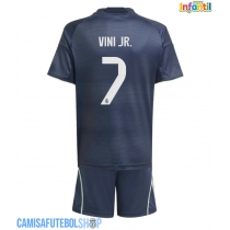 Camisa de time de futebol Real Madrid Vinicius Junior #7 Replicas 2º Equipamento Infantil 2025-26 Manga Curta (+ Calças curtas)